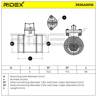 Przepływomierz RIDEX 3926A0016 3926A0016 - foto 6