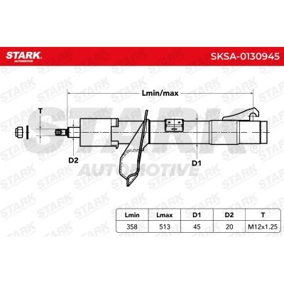 Amortyzator Stark SKSA-0130945 SKSA-0130945 - foto 3