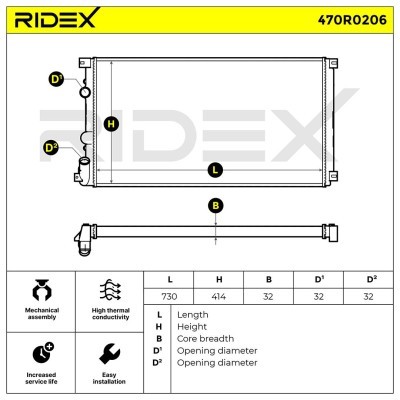 Chłodnica RIDEX 470R0206 470R0206 - foto 6