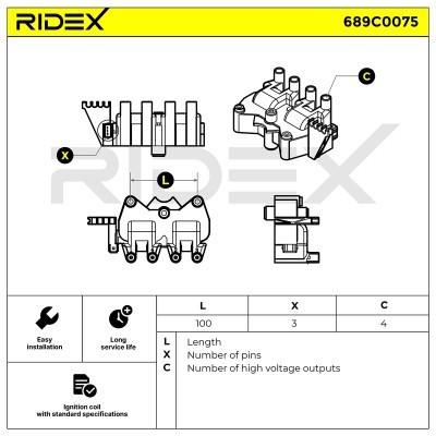 Cewka Zapłonowa RIDEX 689C0075 689C0075 - foto 5