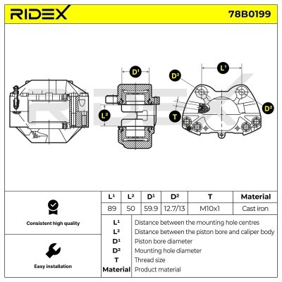 Zacisk Hamulcowy RIDEX 78B0199 78B0199 - foto 8