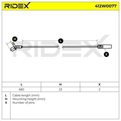 Czujnik ABS RIDEX 412W0077 412W0077 - foto 6