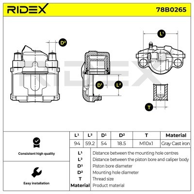 Zacisk Hamulcowy RIDEX 78B0265 78B0265 - foto 6