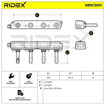 Cewka Zapłonowa RIDEX 689C0011 689C0011 - foto 4