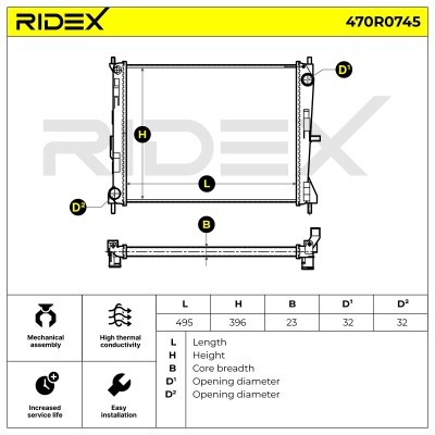 Chłodnica RIDEX 470R0745 470R0745 - foto 6