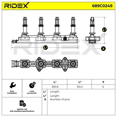 Cewka Zapłonowa RIDEX 689C0249 689C0249 - foto 6