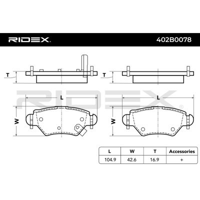Klocki hamulcowe RIDEX 402B0078 402B0078 - foto 3
