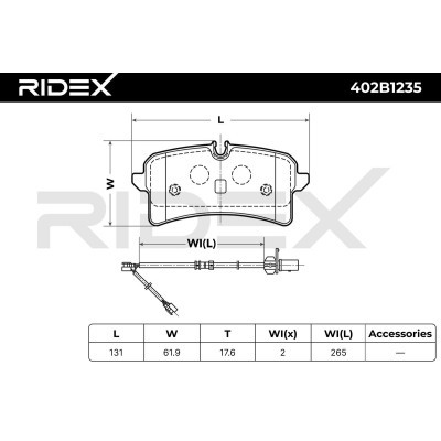 Klocki hamulcowe RIDEX 402B1235 402B1235 - foto 6