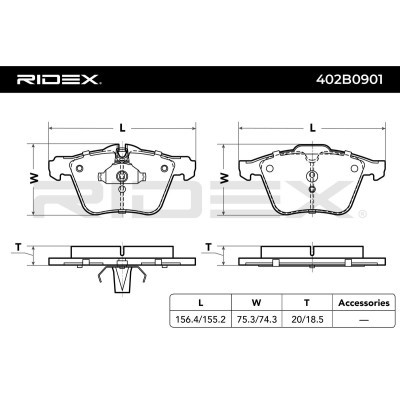 Klocki hamulcowe RIDEX 402B0901 402B0901 - foto 3
