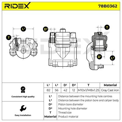 Zacisk Hamulcowy RIDEX 78B0362 78B0362 - foto 5