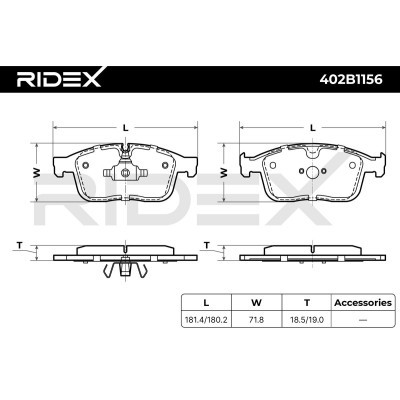 Klocki hamulcowe RIDEX 402B1156 402B1156 - foto 7