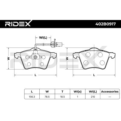 Klocki hamulcowe RIDEX 402B0917 402B0917 - foto 7