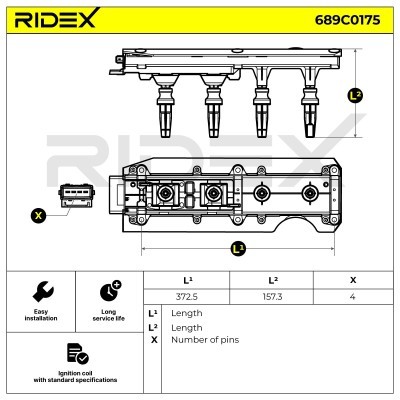 Cewka Zapłonowa RIDEX 689C0175 689C0175 - foto 4