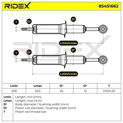 Amortyzator RIDEX 854S1662 854S1662 - foto 5