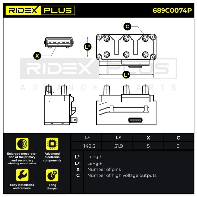 Cewka Zapłonowa RIDEX 689C0074P 689C0074P - foto 12