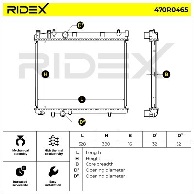 Chłodnica RIDEX 470R0465 470R0465 - foto 3