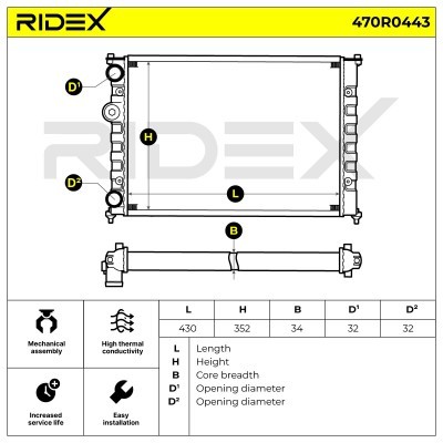 Chłodnica RIDEX 470R0443 470R0443 - foto 5