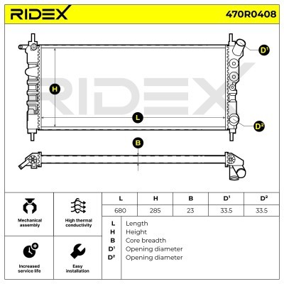 Chłodnica RIDEX 470R0408 470R0408 - foto 8