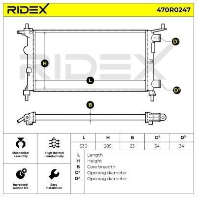 Chłodnica RIDEX 470R0247 470R0247 - foto 4