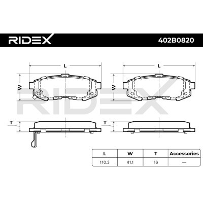 Klocki hamulcowe RIDEX 402B0820 402B0820 - foto 6