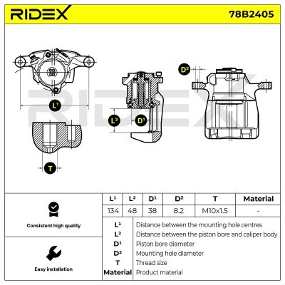 Zacisk Hamulcowy RIDEX 78B2405 78B2405 - foto 3
