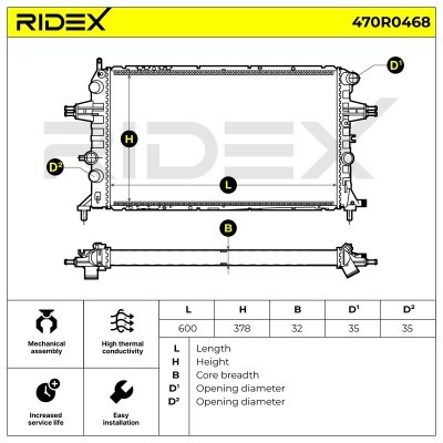 Chłodnica RIDEX 470R0468 470R0468 - foto 5