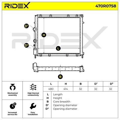 Chłodnica RIDEX 470R0758 470R0758 - foto 5