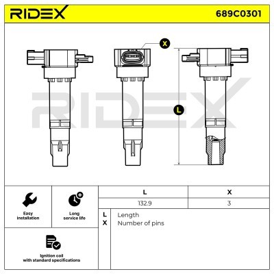 Cewka Zapłonowa RIDEX 689C0301 689C0301 - foto 6