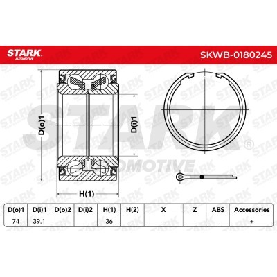 Łożysko Koła Stark SKWB-0180245 SKWB-0180245 - foto 3