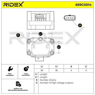 Cewka Zapłonowa RIDEX 689C0014 689C0014 - foto 7