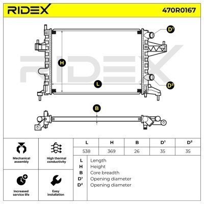 Chłodnica RIDEX 470R0167 470R0167 - foto 5