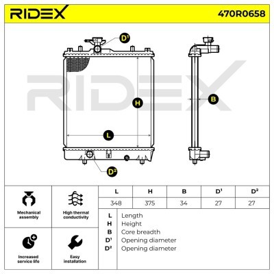 Chłodnica RIDEX 470R0658 470R0658 - foto 7
