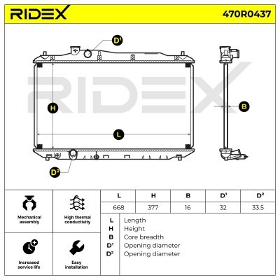 Chłodnica RIDEX 470R0437 470R0437 - foto 3