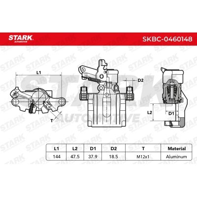 Zacisk Hamulcowy Stark SKBC-0460148 SKBC-0460148 - foto 3