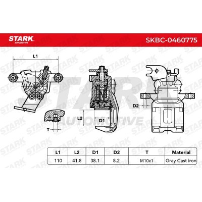 Zacisk Hamulcowy Stark SKBC-0460775 SKBC-0460775 - foto 6