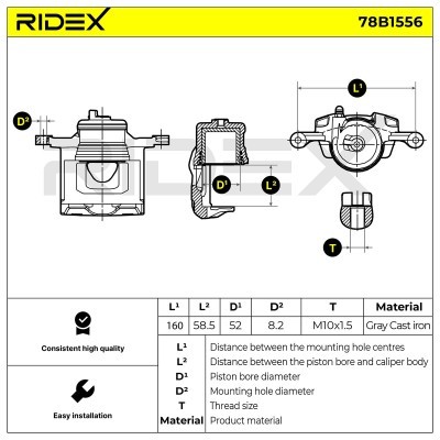 Zacisk Hamulcowy RIDEX 78B1556 78B1556 - foto 6