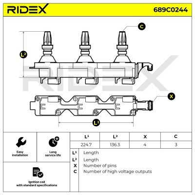 Cewka Zapłonowa RIDEX 689C0244 689C0244 - foto 2