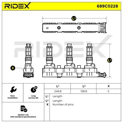 Cewka Zapłonowa RIDEX 689C0228 689C0228 - foto 4