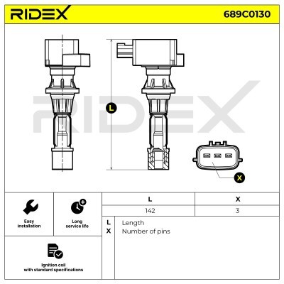 Cewka Zapłonowa RIDEX 689C0130 689C0130 - foto 4
