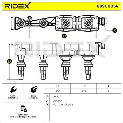 Cewka Zapłonowa RIDEX 689C0054 689C0054 - foto 2
