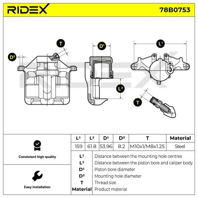 Zacisk Hamulcowy RIDEX 78B0753 78B0753 - foto 5
