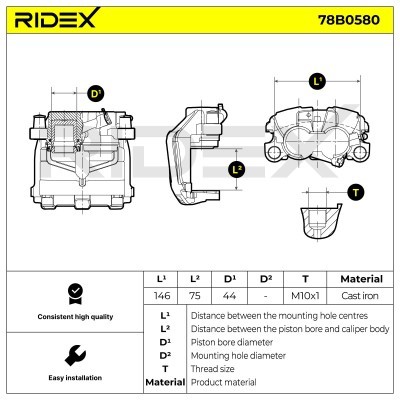 Zacisk Hamulcowy RIDEX 78B0580 78B0580 - foto 5