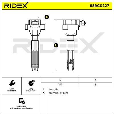 Cewka Zapłonowa RIDEX 689C0227 689C0227 - foto 2