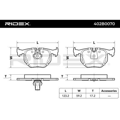 Klocki hamulcowe RIDEX 402B0070 402B0070 - foto 5