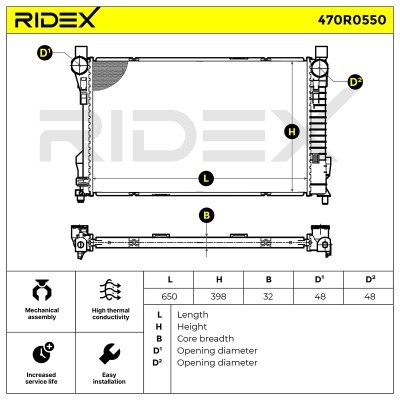 Chłodnica RIDEX 470R0550 470R0550 - foto 5