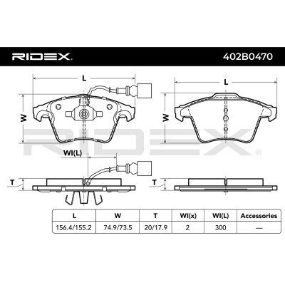 Klocki hamulcowe RIDEX 402B0470 402B0470 - foto 3