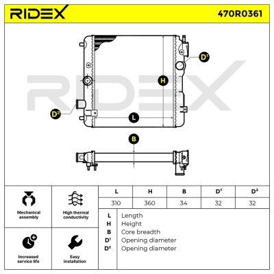 Chłodnica RIDEX 470R0361 470R0361 - foto 5