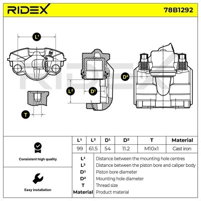 Zacisk Hamulcowy RIDEX 78B1292 78B1292 - foto 3