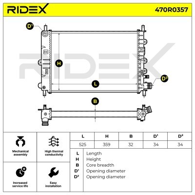 Chłodnica RIDEX 470R0357 470R0357 - foto 7