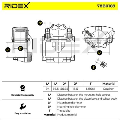 Zacisk Hamulcowy RIDEX 78B0189 78B0189 - foto 5